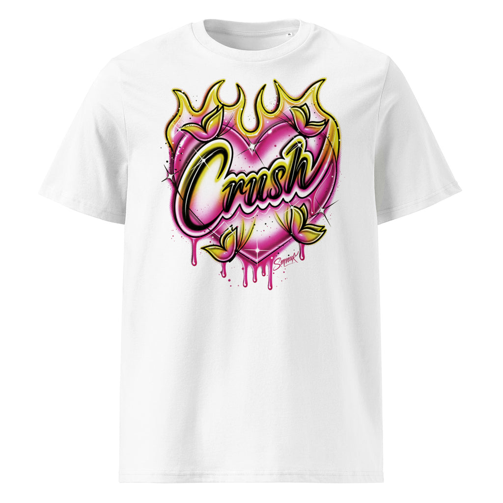 'Crush' Graphic T-Shirt – Airbrushed Style Unisex Organic Cotton Tee